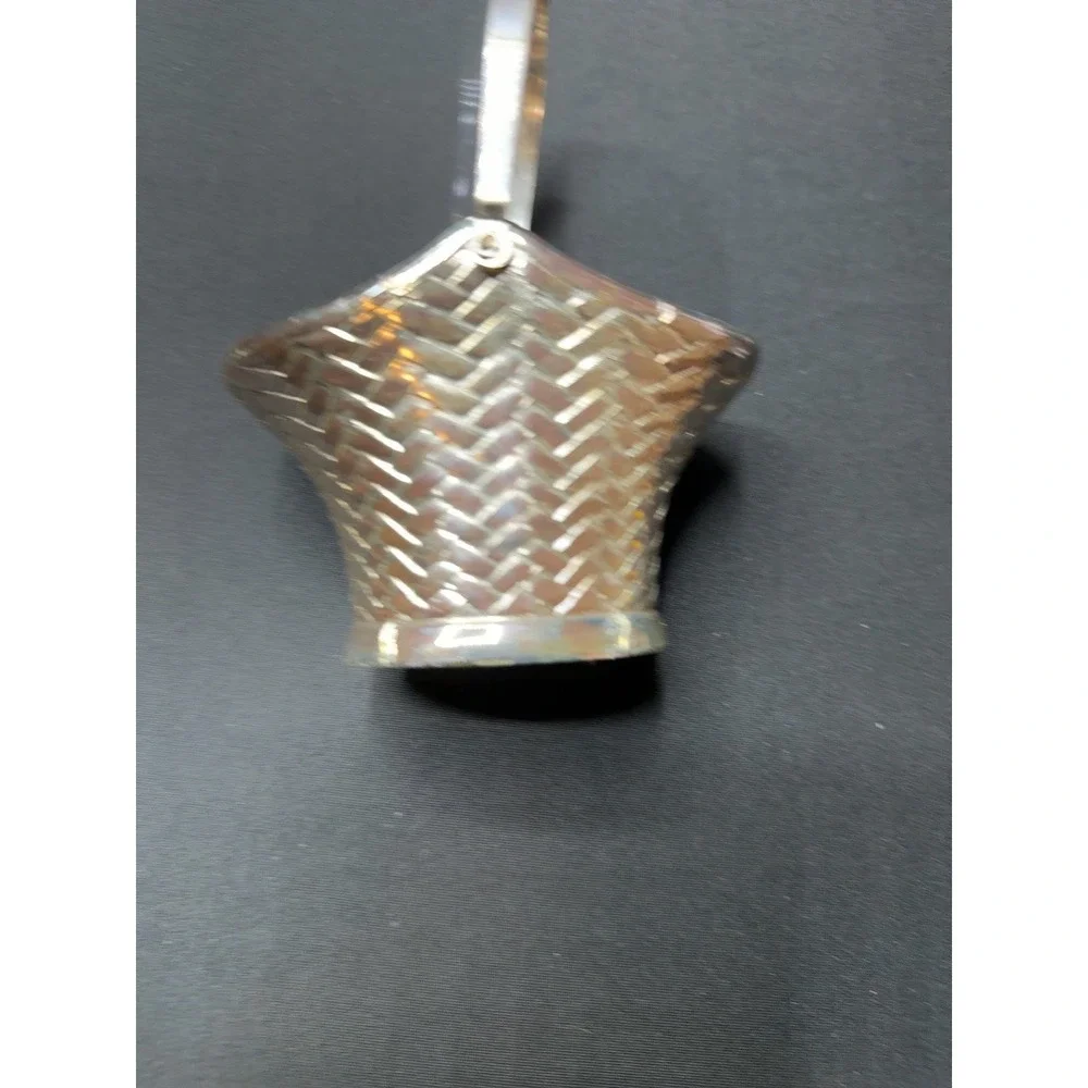 Vintage Leonard Silverplate Miniature Basket Swing Handle Candy Nut Dish